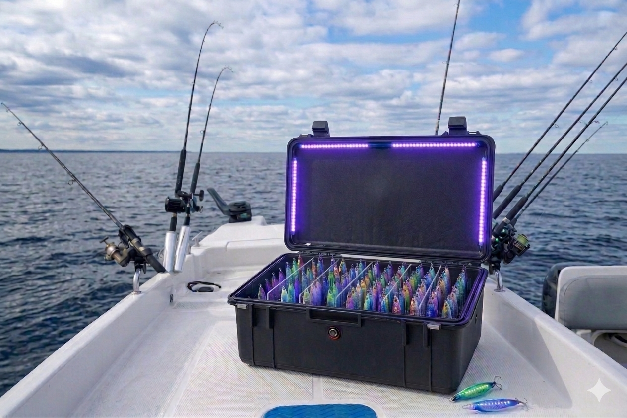 Glow Em' Up Tackle Co. UV LED LIGHT TACKLE BOX
