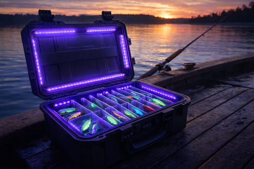 Glow Em' Up Tackle Co. UV LED LIGHT TACKLE BOX