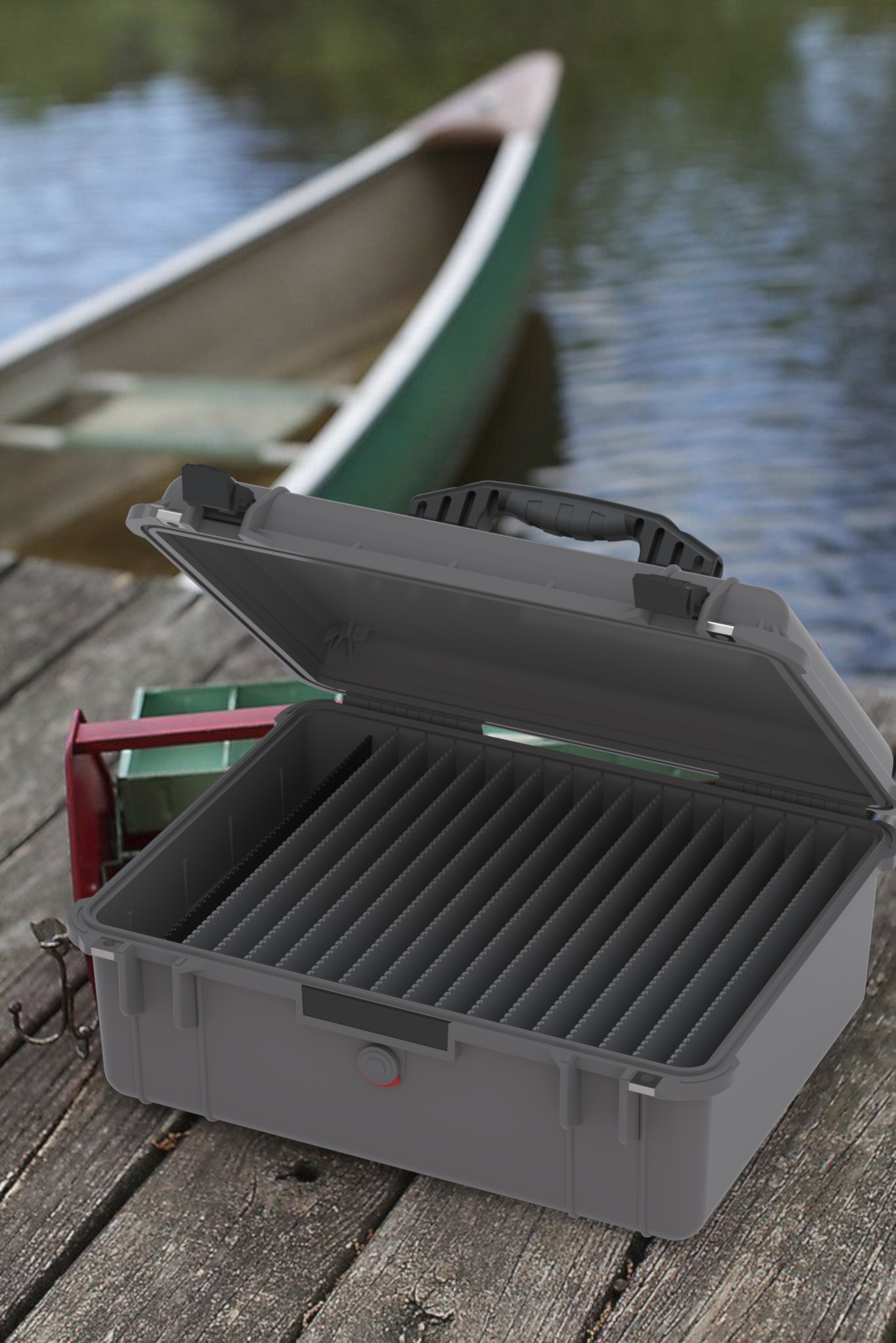 Small size (up to 125 lures) Glow Em’ Up UV Tackle Box